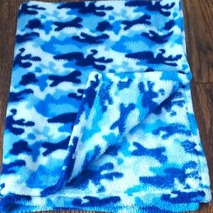 Baby Gear Fleece Blue/ Camo Baby Blanket 30"×36"